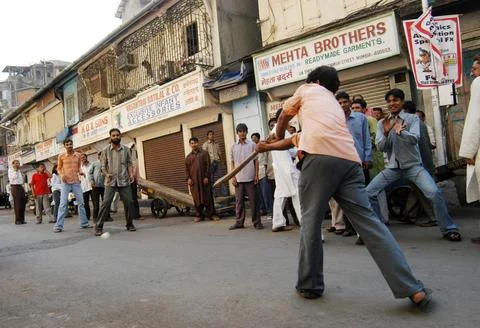 Traders go on strike to protest against proposed VAT (Value Added Tax), Bo... Stock Photos
