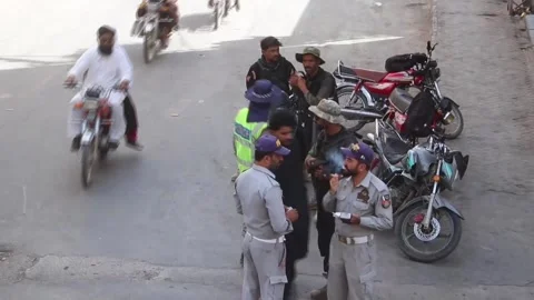 Traders stage shutter-down strike over worsening security in Pakistan's Balochis Stock Footage 339909494