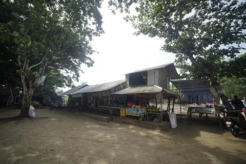 Traders on Sukabumi beach Stock Photos