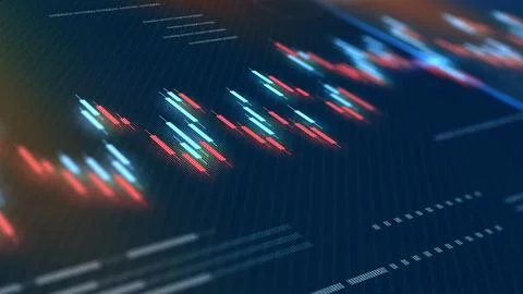 Traders use bar charts to analyze market trends and patterns in real time Stock Illustration