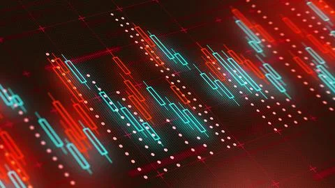 Traders use charts to analyze market data and make trading decisions at their Stock Illustration