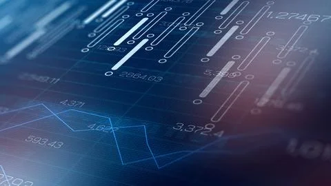 Traders use charts to analyze market trends and make informed decisions during イラスト素材