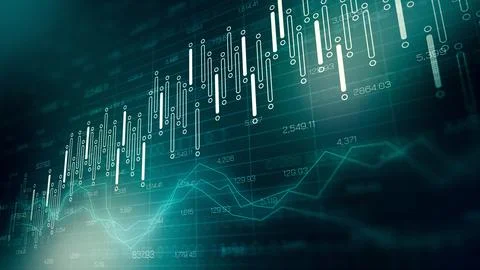 Traders use graphs to analyze market trends and make decisions on trades Stock Illustration