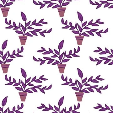 Tradescantia vector pattern Stock Illustration
