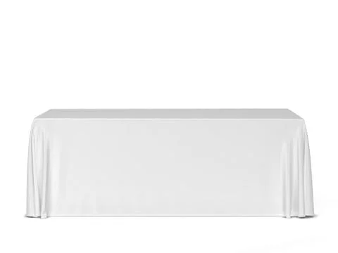 Tradeshow tablecloth mockup Stock Illustration