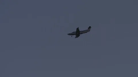 Tradewind Aviation plane flying Stock Footage