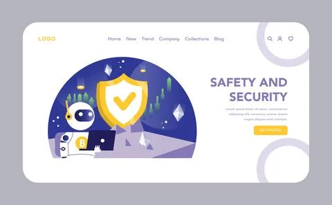 Trading and Crypto Bot concept. Flat vector illustration. Stock Illustration