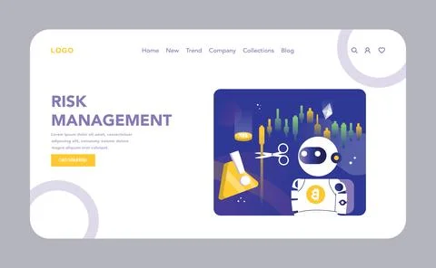Trading and Crypto Bot concept. Flat vector illustration. Stock Illustration