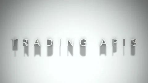 Trading apis 3D title animation white text on a white background Stock Footage 299749595