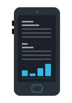 Trading app for smart phone vector icon flat isolated Stock Illustration