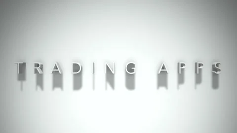 Trading apps 3D title animation white text on a white background Vídeos de archivo 299702567
