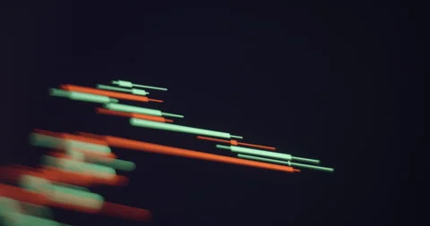 Trading candlestick pattern animation on screen close up, vertical Stock Footage 254134958