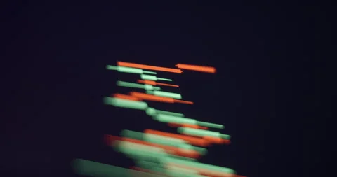 Trading candlestick pattern animation on screen close up, vertical Stock Footage 254134963