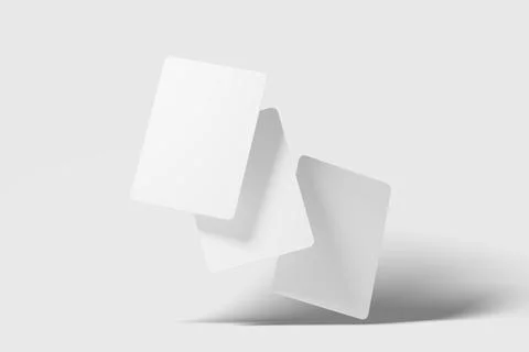 Trading Card Packaging 3D Rendering White Blank Mockup Stock Illustration