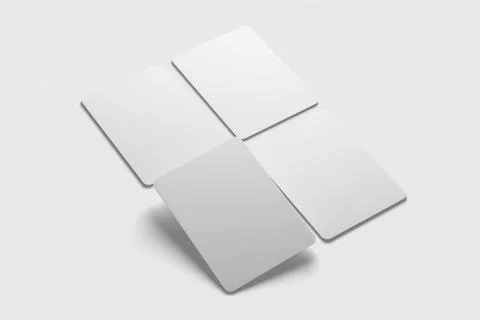 Trading Card Packaging 3D Rendering White Blank Mockup Stock Illustration