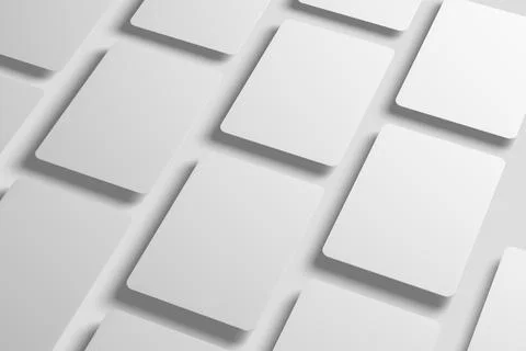 Trading Card Packaging 3D Rendering White Blank Mockup Stock Illustration