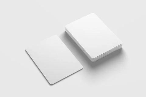 Trading Card Packaging 3D Rendering White Blank Mockup Stock Illustration