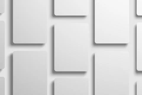 Trading Card Packaging 3D Rendering White Blank Mockup Stock Illustration