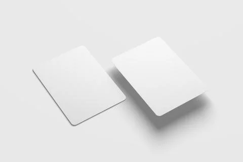 Trading Card Packaging 3D Rendering White Blank Mockup Stock Illustration