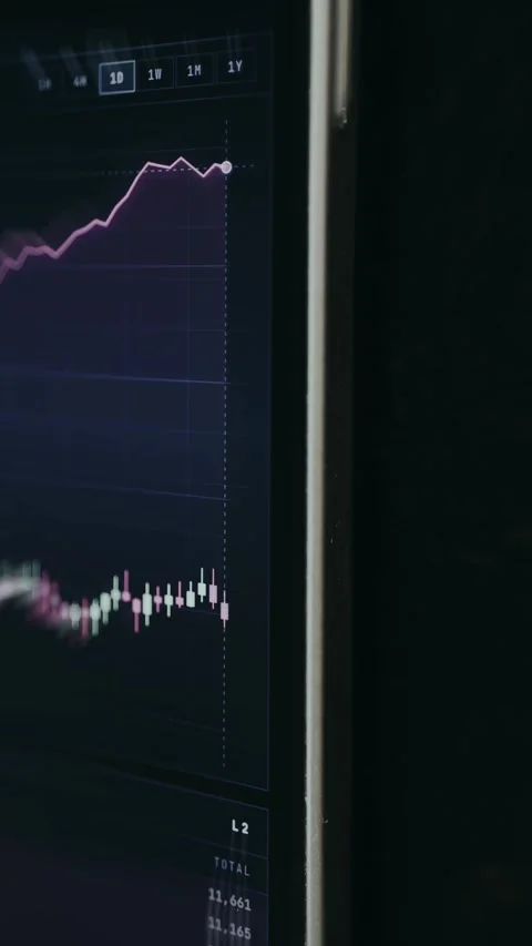 Trading chart displaying technical analysis indicators Stock Footage 335893746