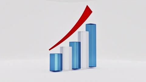 Trading Chart Grow Stock Footage 314787944