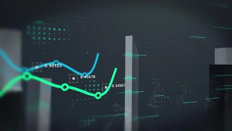 Trading chart stock Stock Footage 252972061