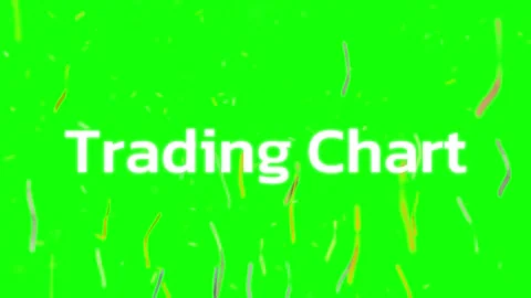 Trading chart text overlay with falling colorful confetti on green screen Stock Footage 338389526