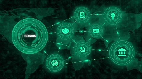 Trading concept with global network for business and financial transactions Stock Footage 327761934