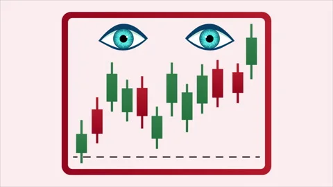 Trading eyes watching chart Stock Footage 343997564