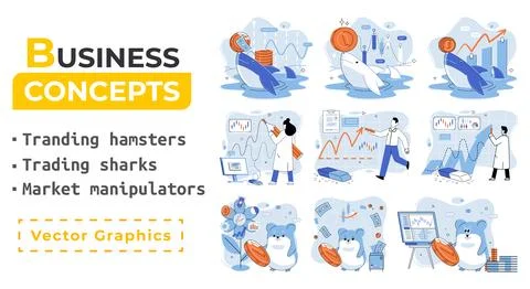 Trading hamster, user who does not understand economics and finance Illustrazione stock
