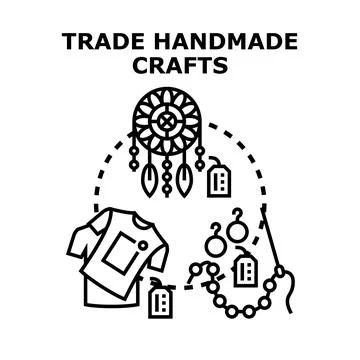 Trading handmade crafts vector concept illustration イラスト素材