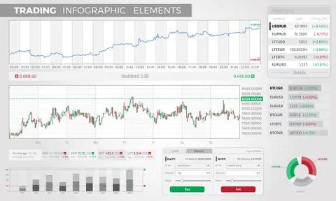 Trading Infographic Elements Illustrazione stock