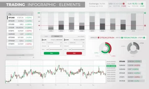 Trading Infographic Elements Illustrazione stock