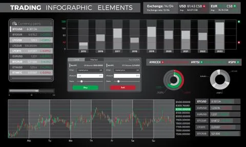 Trading Infographic Elements Illustrazione stock