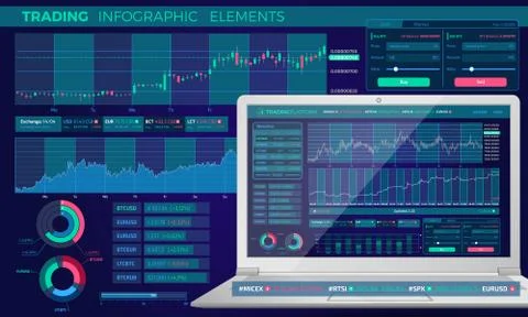Trading Infographic Elements イラスト素材