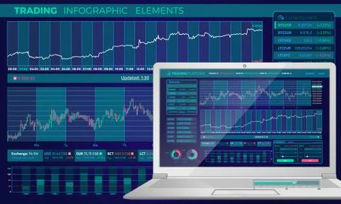 Trading Infographic Elements Stock Illustration