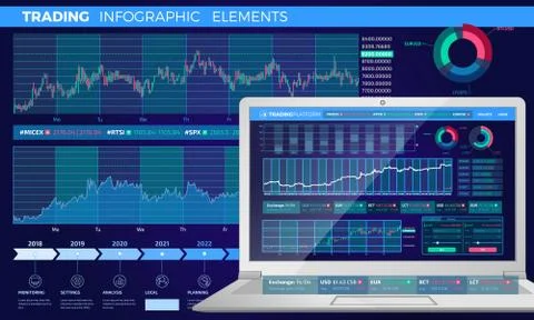 Trading Infographic Elements Stock Illustration