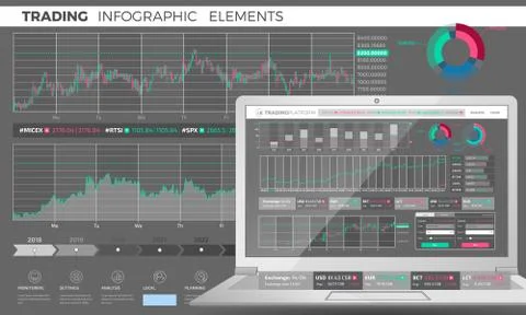 Trading Infographic Elements Stockillustratie