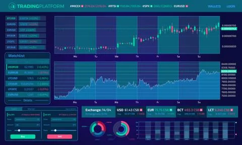 Trading Infographic Elements Stock Illustration