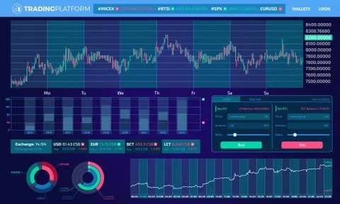 Trading Infographic Elements Illustrazione stock