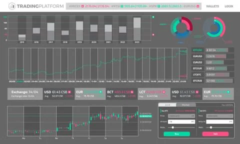 Trading Infographic Elements 스톡 일러스트