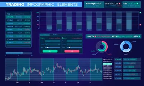 Trading Infographic Elements Stock Illustration
