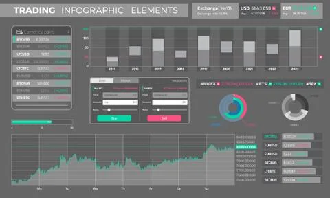 Trading Infographic Elements Illustrazione stock