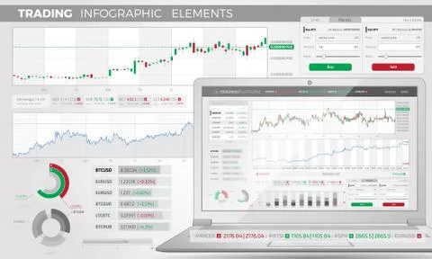 Trading Infographic Elements イラスト素材