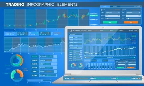 Trading Infographic Elements 스톡 일러스트