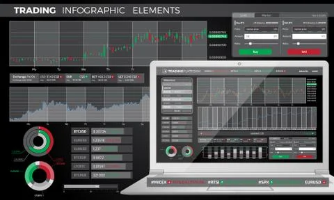 Trading Infographic Elements Illustrazione stock