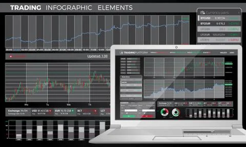 Trading Infographic Elements Illustrazione stock