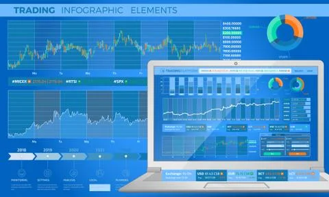 Trading Infographic Elements Illustrazione stock