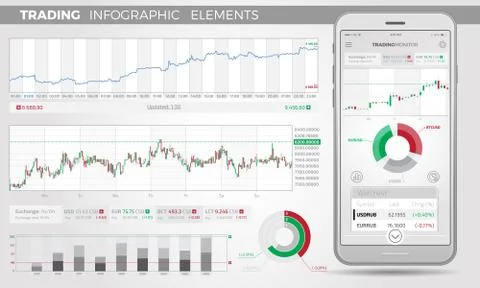 Trading Infographic Elements Stock Illustration