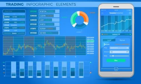 Trading Infographic Elements Stock Illustration